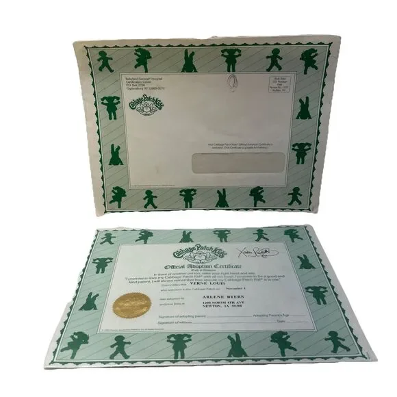 Vintage 1985 Sailor Cabbage Patch Kids With Original Paperwork/birth Certificate - Picture 7 of 9